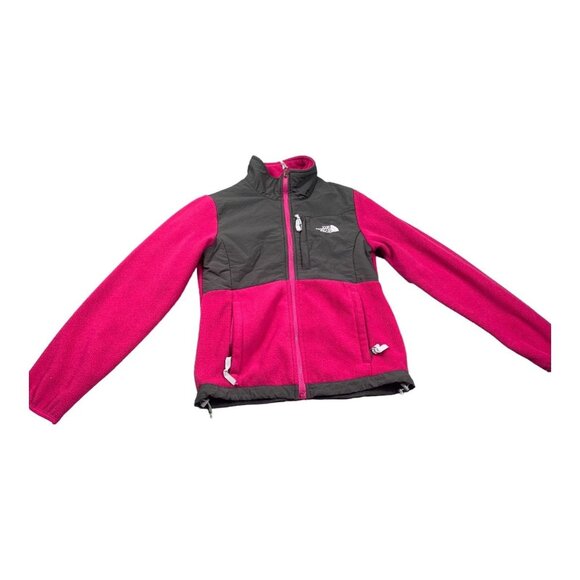The North Face Jackets & Blazers - The North Face Jacket Women XS Pink Gray Denali Fleece Full Zip Outdoor Logo